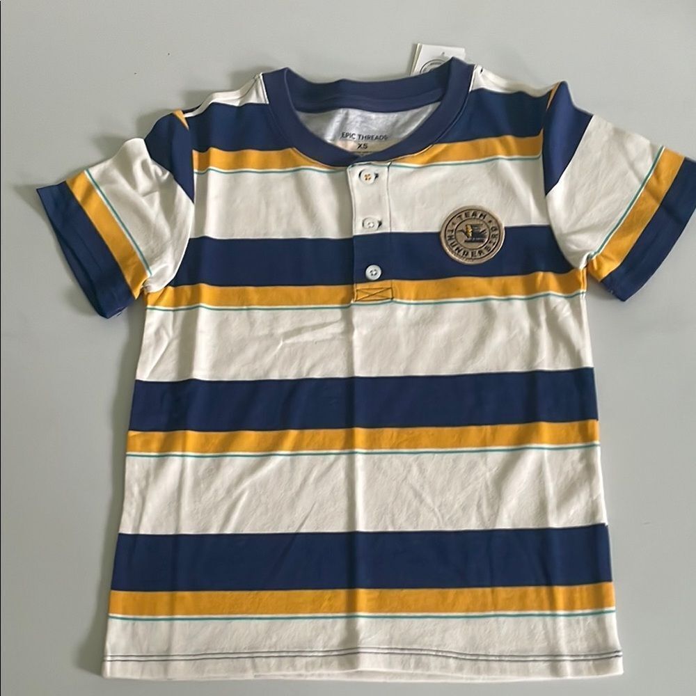 Epic Threads Blue and Yellow Shirt